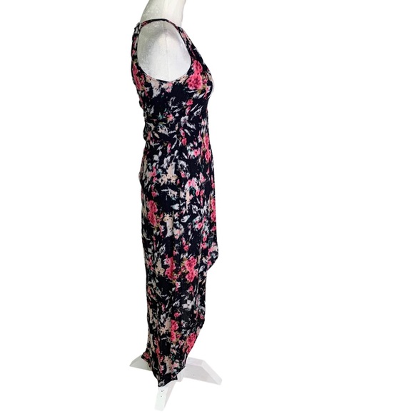 Astr Floral High Low Ruffle Halter Dress Black Size XS WORN ONCE - Picture 4 of 9